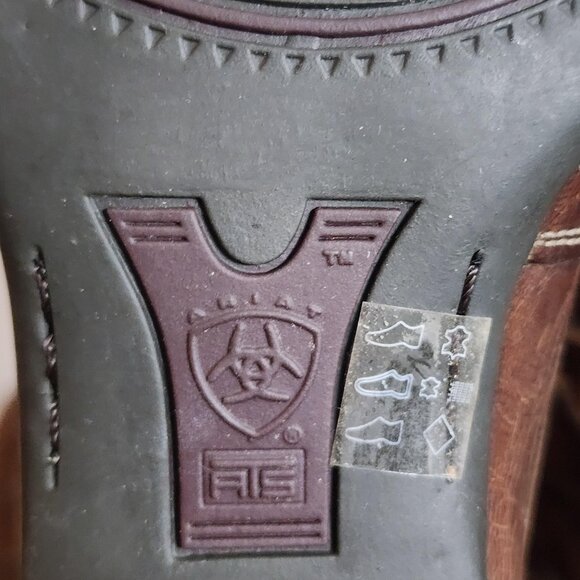 Ariat Boots Womens Size 6B Brown Leather Western Cowboy ATS Square Toe - Picture 14 of 14
